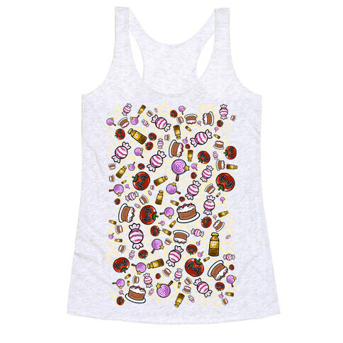 Kirby Munchies Pattern Racerback Tank Top