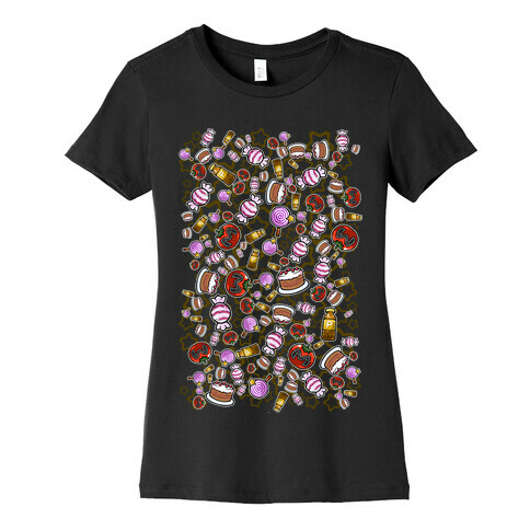 Kirby Munchies Pattern Womens T-Shirt