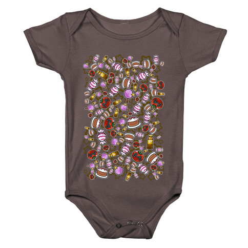 Kirby Munchies Pattern Baby One-Piece