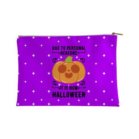 Due To Personal Reasons It Is Now Halloween Pumpkin (BlackText) Accessory Bag