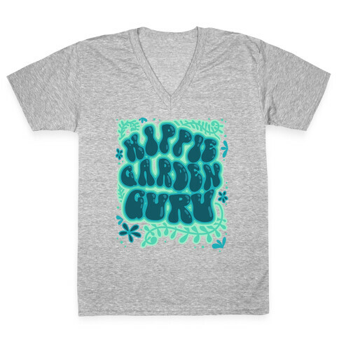 Hippie Garden Guru V-Neck Tee Shirt
