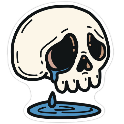 Sensitive Skull Die Cut Sticker