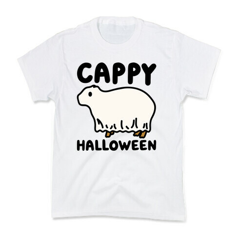 Cappy Halloween Capybara Parody Kids T-Shirt