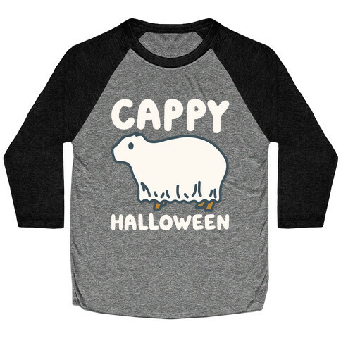 Cappy Halloween Capybara Parody Baseball Tee