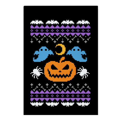 Ugly Halloween Sweater Garden Flag