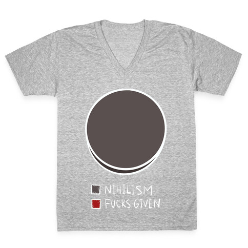 Nihilism Pie Chart V-Neck Tee Shirt