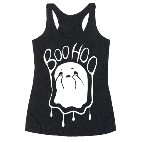 Boo Hoo Sad Ghost Racerback Tank Top