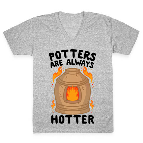 Potters Are Always Hotter V-Neck Tee Shirt