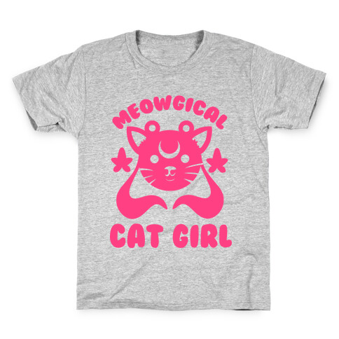 Meowgical Cat Girl Kids T-Shirt