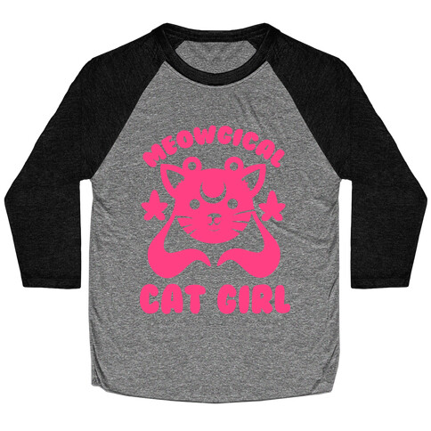 Meowgical Cat Girl Baseball Tee