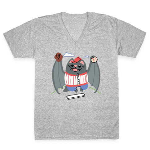 Baseball Bat V-Neck Tee Shirt