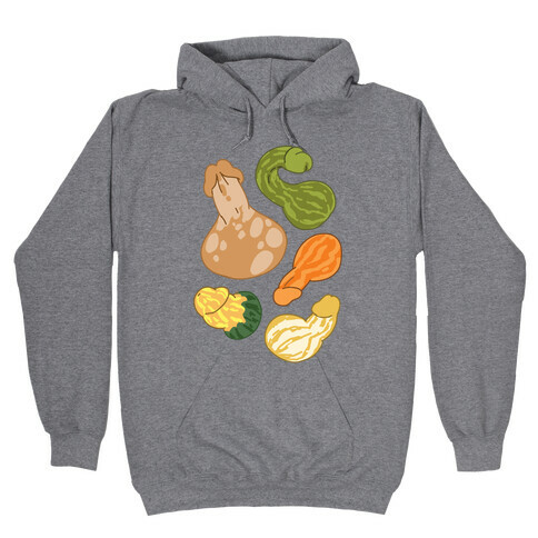 Phallic Gourd Pattern Hooded Sweatshirt