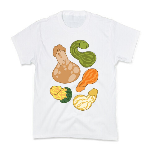 Phallic Gourd Pattern Kids T-Shirt