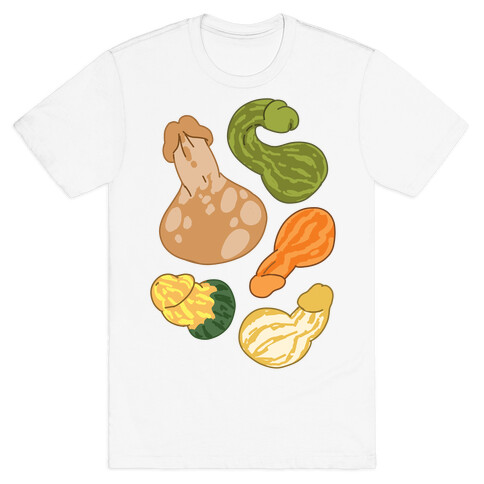 Phallic Gourd Pattern T-Shirt