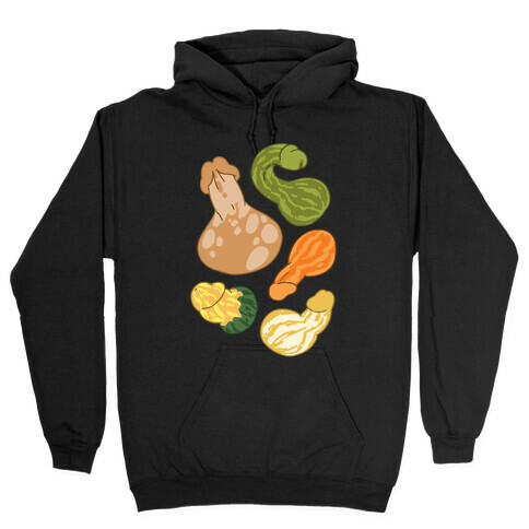 Phallic Gourd Pattern Hooded Sweatshirt