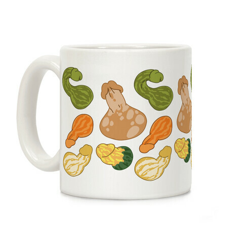 Phallic Gourd Pattern Coffee Mug