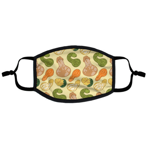 Phallic Gourd Pattern Flat Face Mask