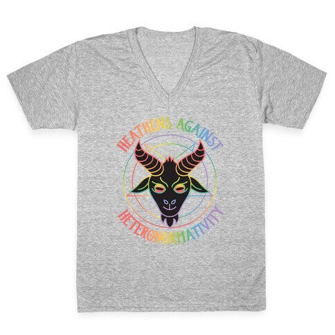 Heathens Against Heteronormativity V-Neck Tee Shirt