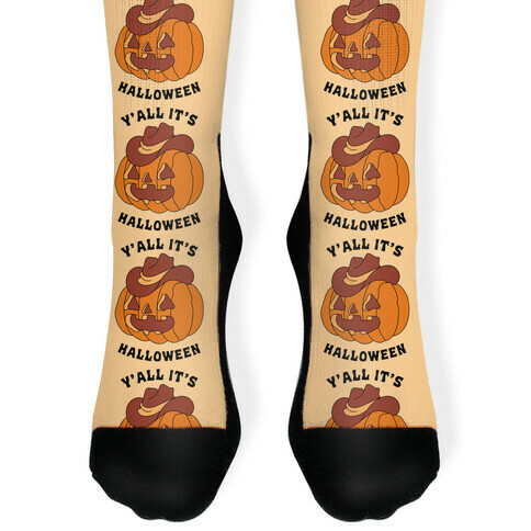 Y'all It's Halloween Sock