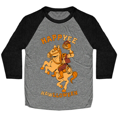 HappYEE HAWlloween Headless Cowboy Baseball Tee