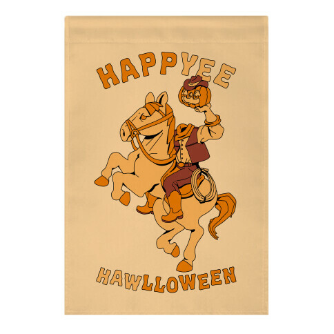 HappYEE HAWlloween Headless Cowboy Garden Flag