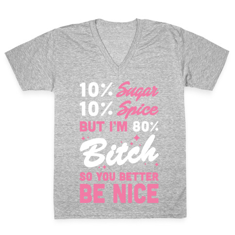 Sugar Spice and Bitch V-Neck Tee Shirt