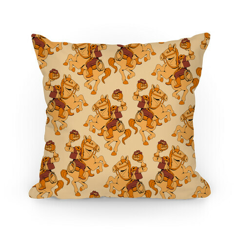 Headless Cowboy Pattern Pillow