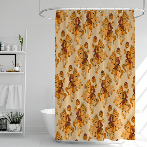 Headless Cowboy Pattern Shower Curtain