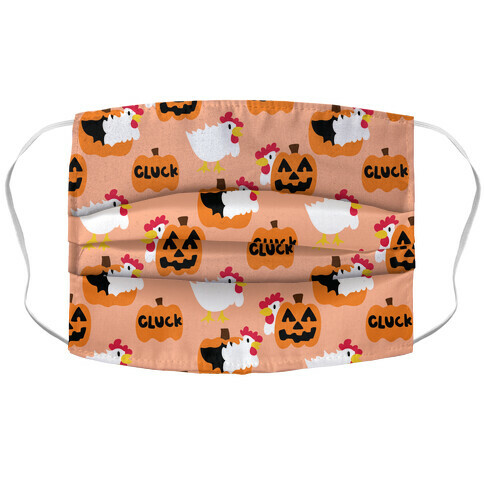 Clucky Pumpkin Pattern Accordion Face Mask