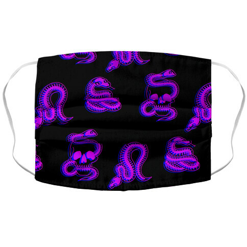 Skelly Snake Pattern Accordion Face Mask