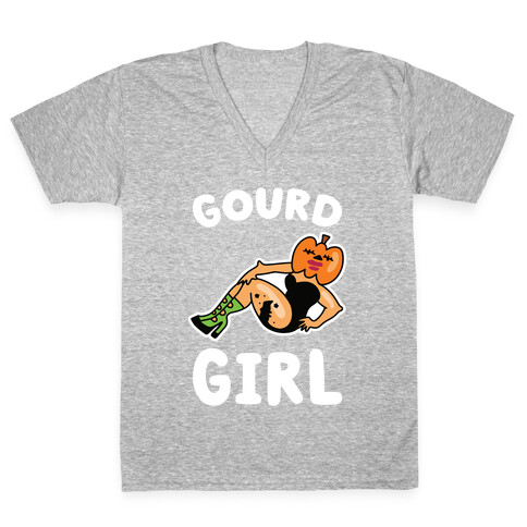 Gourd Girl V-Neck Tee Shirt