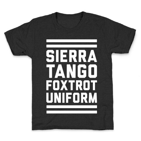 Sierra Tango Foxtrot Uniform Kids T-Shirt