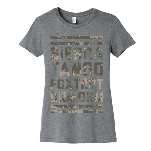 Sierra Tango Foxtrot Uniform Womens T-Shirt