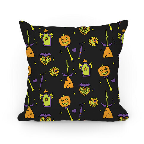 Halloween Magical Girl Pattern Pillow