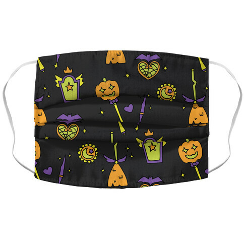 Halloween Magical Girl Pattern Accordion Face Mask