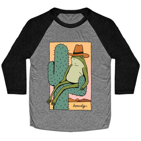 Howdy Frog Cowboy Baseball Tee