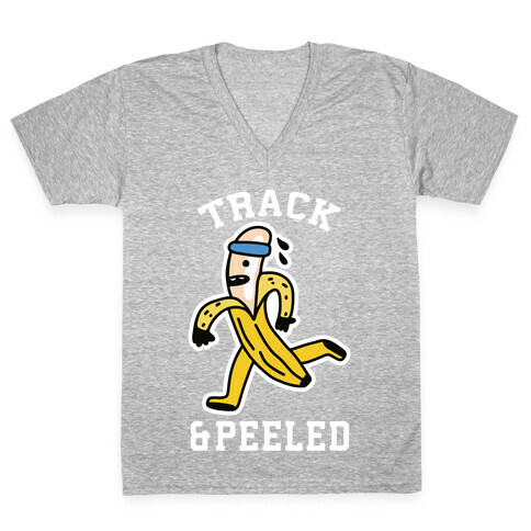 Track & Peeled V-Neck Tee Shirt