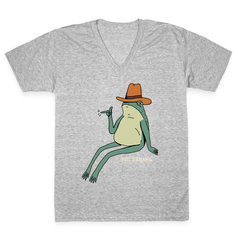 Yee Frhawg Frog V-Neck Tee Shirt