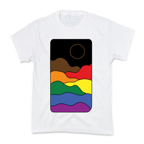 Groovy Pride Flag Landscapes: Pride Flag Kids T-Shirt