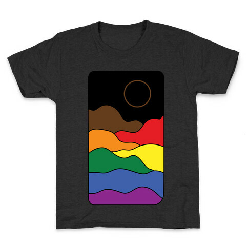 Groovy Pride Flag Landscapes: Pride Flag Kids T-Shirt