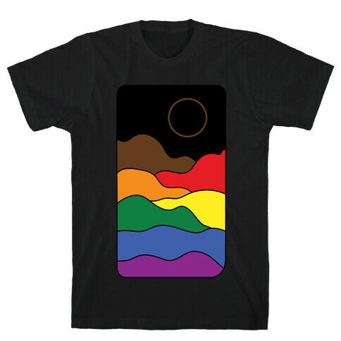 Groovy Pride Flag Landscapes: Pride Flag T-Shirt