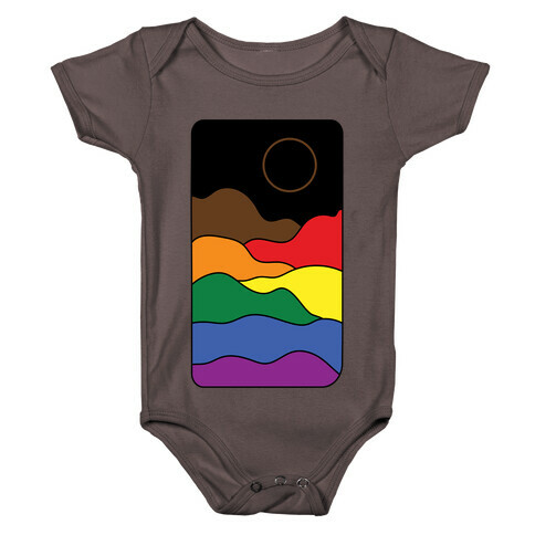 Groovy Pride Flag Landscapes: Pride Flag Baby One-Piece