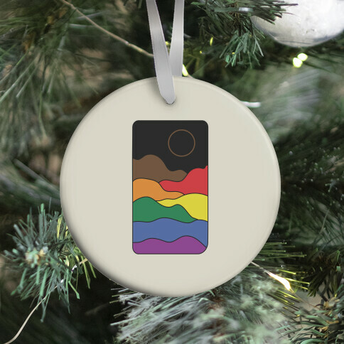 Groovy Pride Flag Landscapes: Pride Flag Ornament