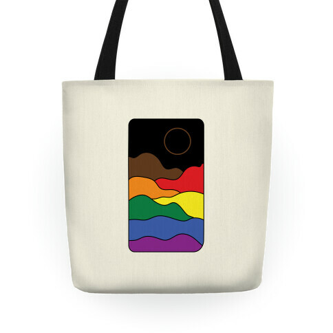 Groovy Pride Flag Landscapes: Pride Flag Tote