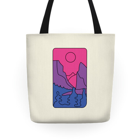 Groovy Pride Flag Landscapes: Bi Flag Tote