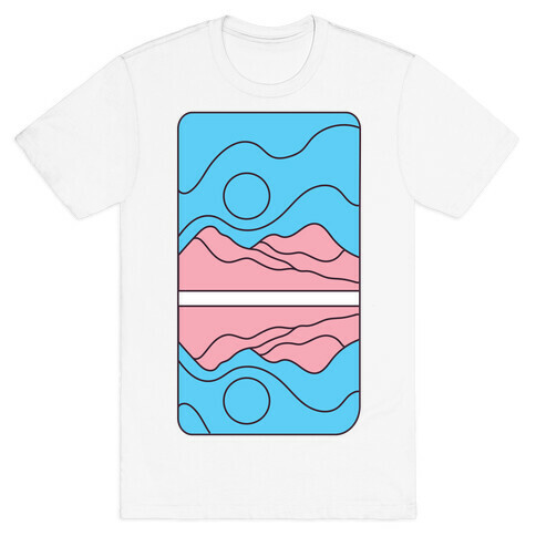 Groovy Pride Flag Landscapes: Trans Flag T-Shirt