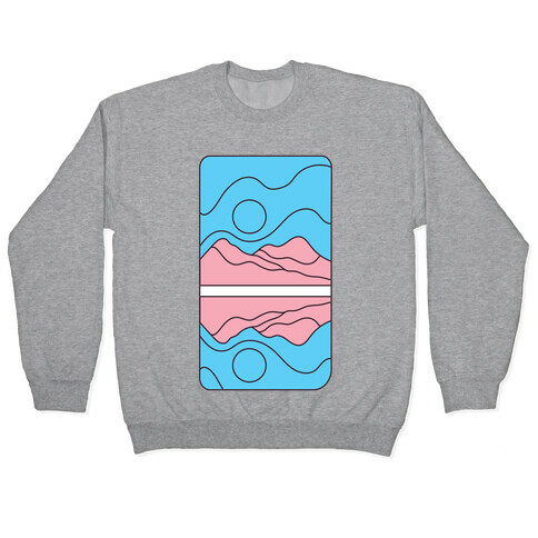 Groovy Pride Flag Landscapes: Trans Flag Pullover