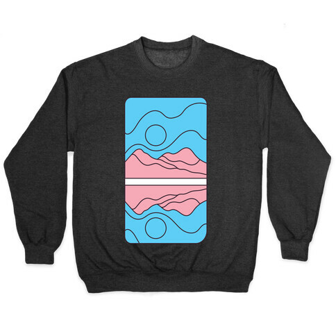 Groovy Pride Flag Landscapes: Trans Flag Pullover