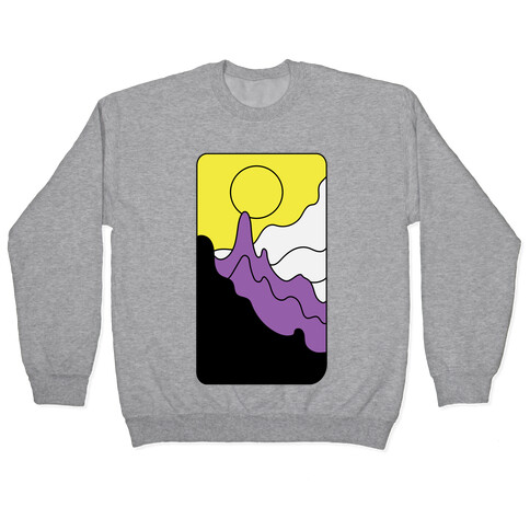 Groovy Pride Flag Landscapes: Nonbinary Flag Pullover