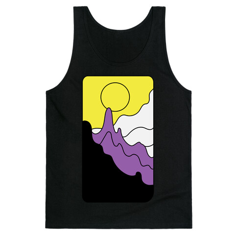 Groovy Pride Flag Landscapes: Nonbinary Flag Tank Top